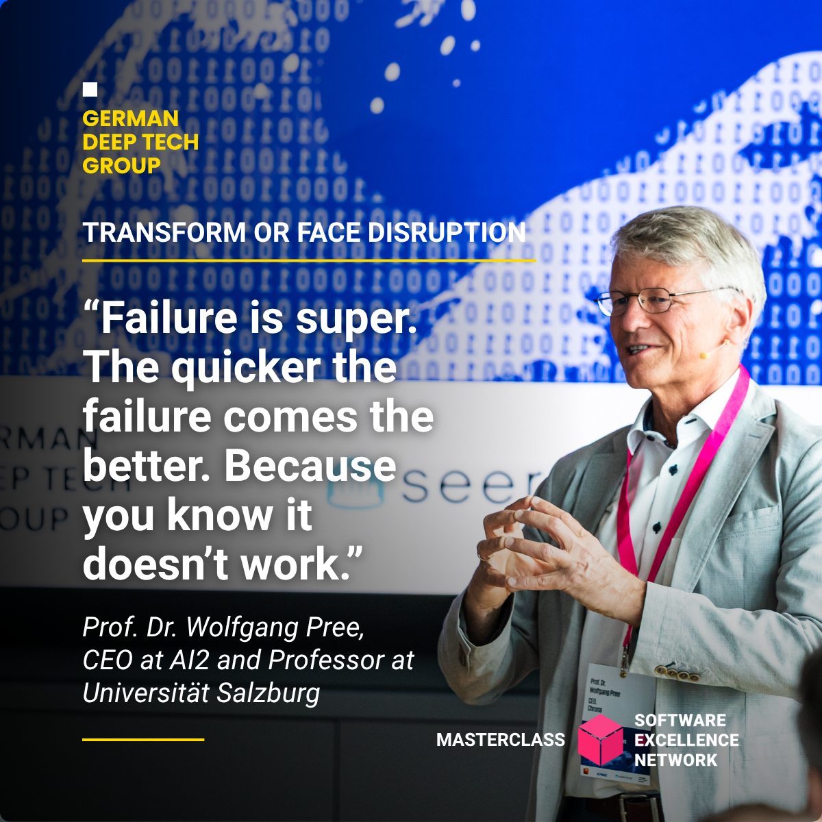 According to Professor Wolfgang Pree, cutting-edge German tech companies need to